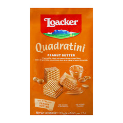 LOACKER QUADRATINI WAFER PEANUT BUTTER 125 GM