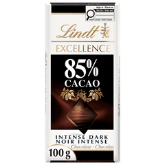 Lindt Excellence 85% Cocoa Dark Chocolate 100g