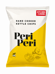 Kitchen Cuisine Hand Cooked Kettle Chips – Peri Peri Flavor | Thick Cut Crispy Potato Chips