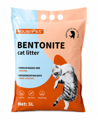 HousaPet Bentonite Cat Litter Natural Odor Control 5L (Peach Pack)