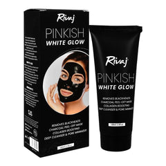 Rivaj Pinkish White Glow Charcoal Black Peel Off Mask – 100ml