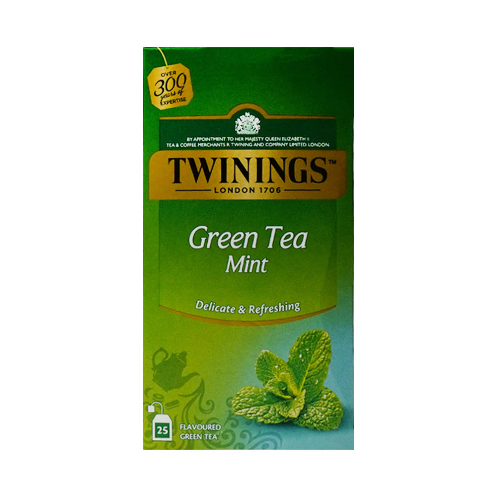 TWININGS GREEN TEA MINT 25 TEA BAGS 37.5 GM