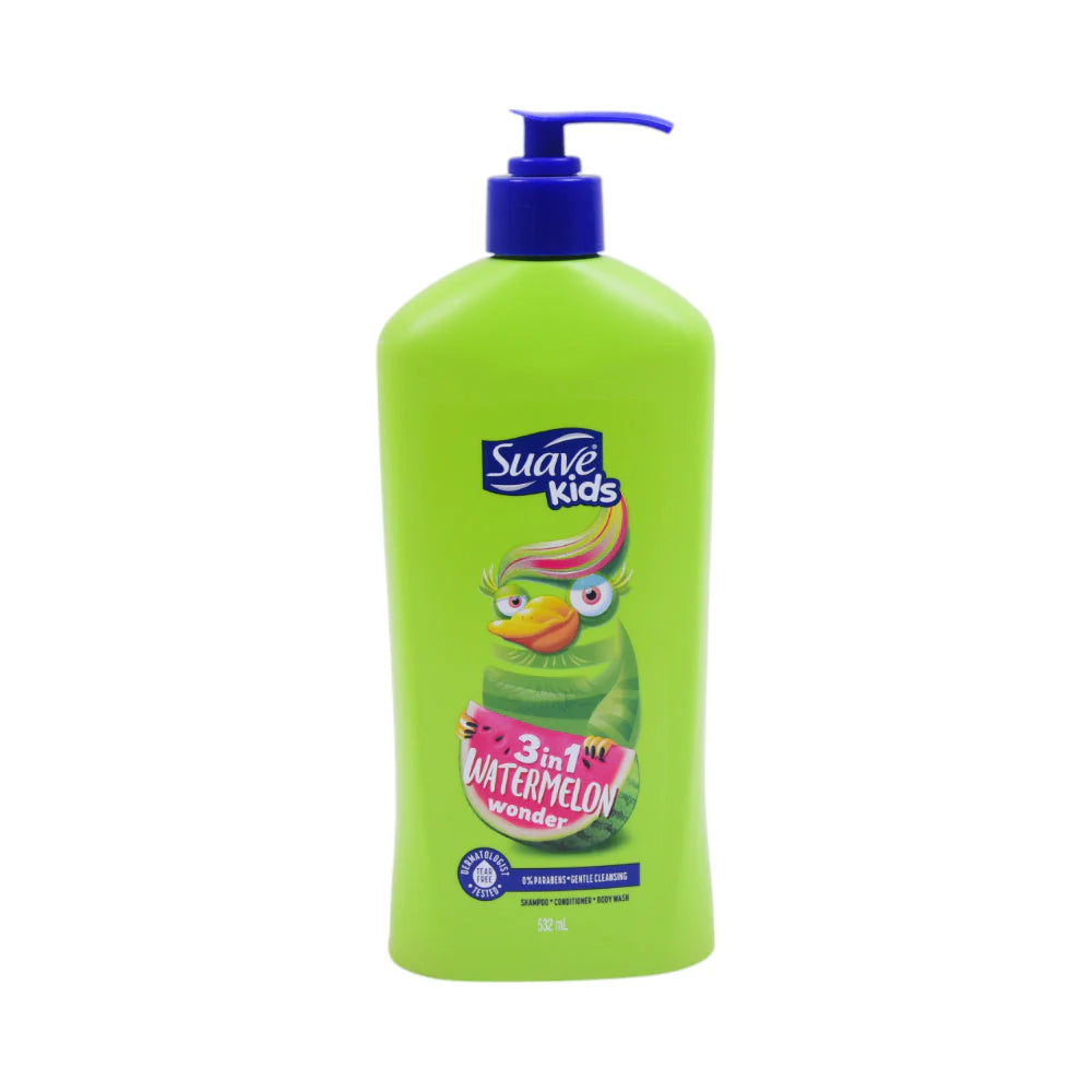 SUAVE KIDS SHAMPOO & CONDITIONER WATERMELON 3IN1 532 ML