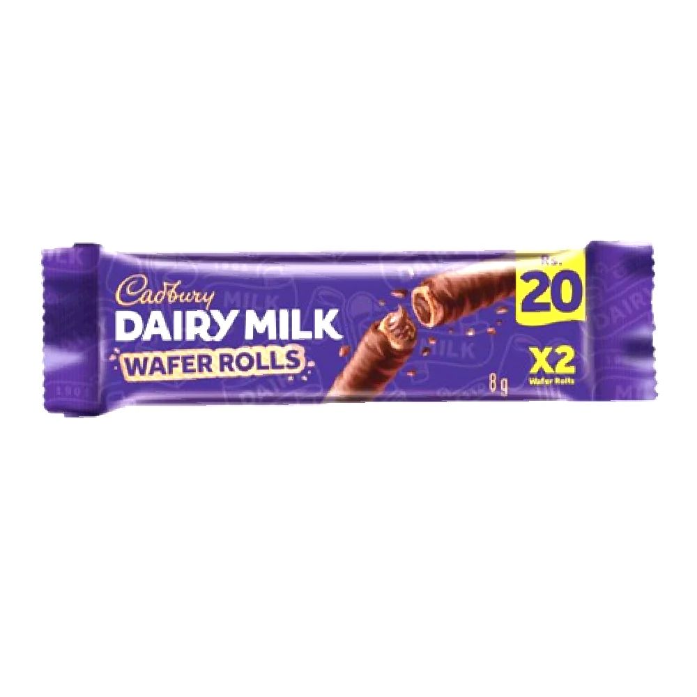 Cadbury Dairy Milk Wafer Rolls,  8g