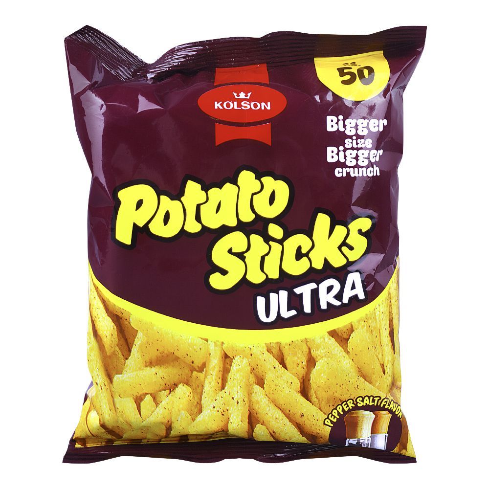 Kolson Potato Sticks Ultra Pepper & Salt Snacks, 50 RS