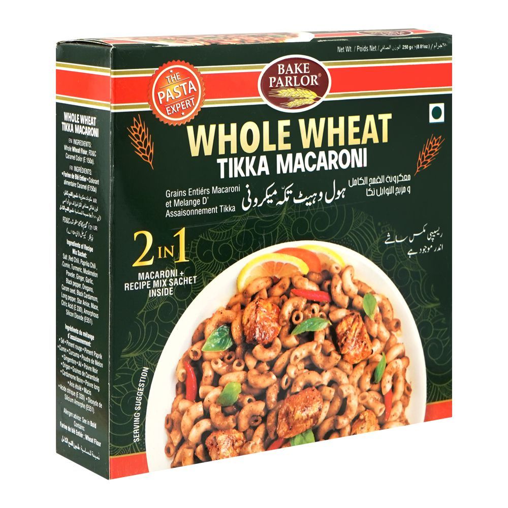 Bake Parlour 2-In-1 Whole Wheat Tikka Macaroni, 250g