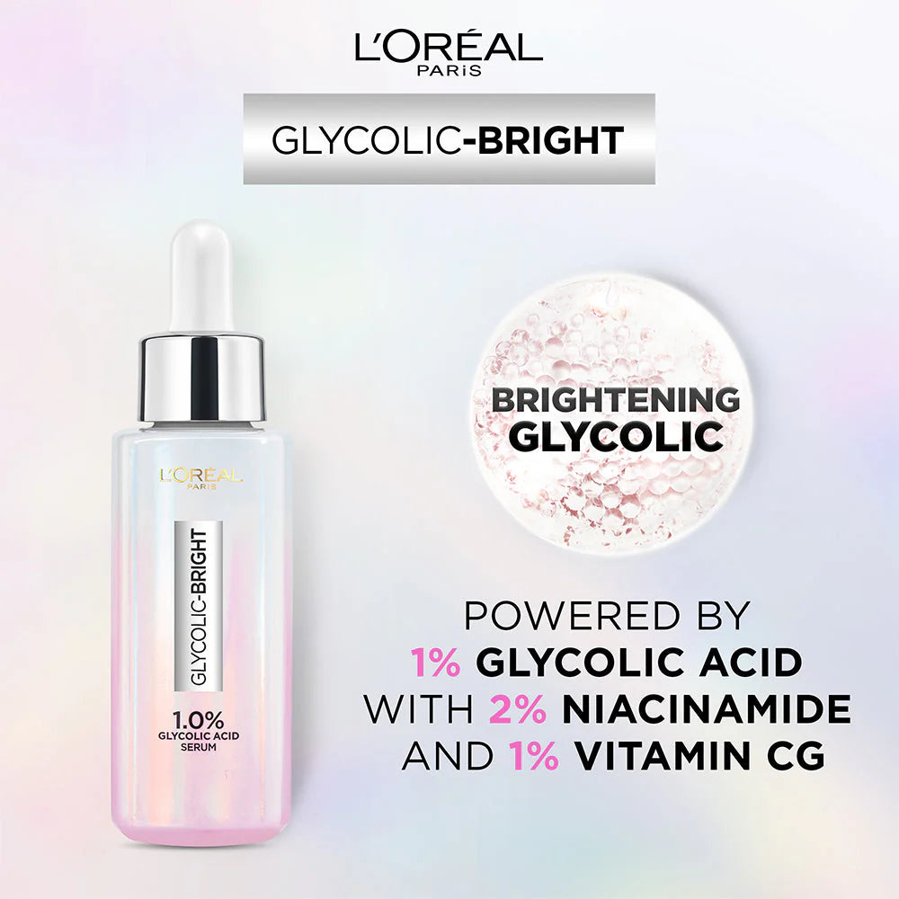 L'Oreal Glowing & Peeling Facial Toner with Glycolic Acid, 128ml