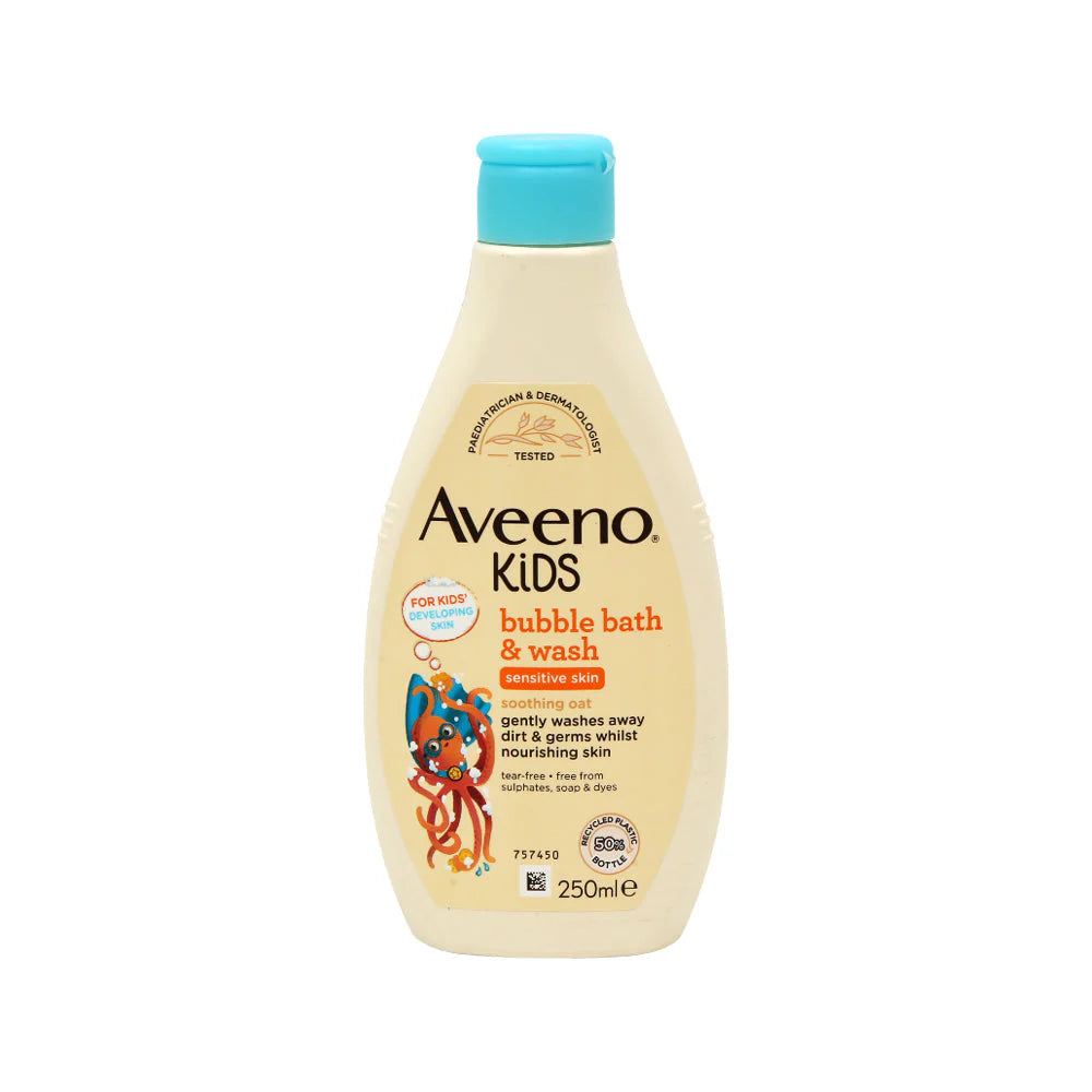 AVEENO KIDS BUBBLE BATH & WASH SENSITIVE SKIN 250 ML