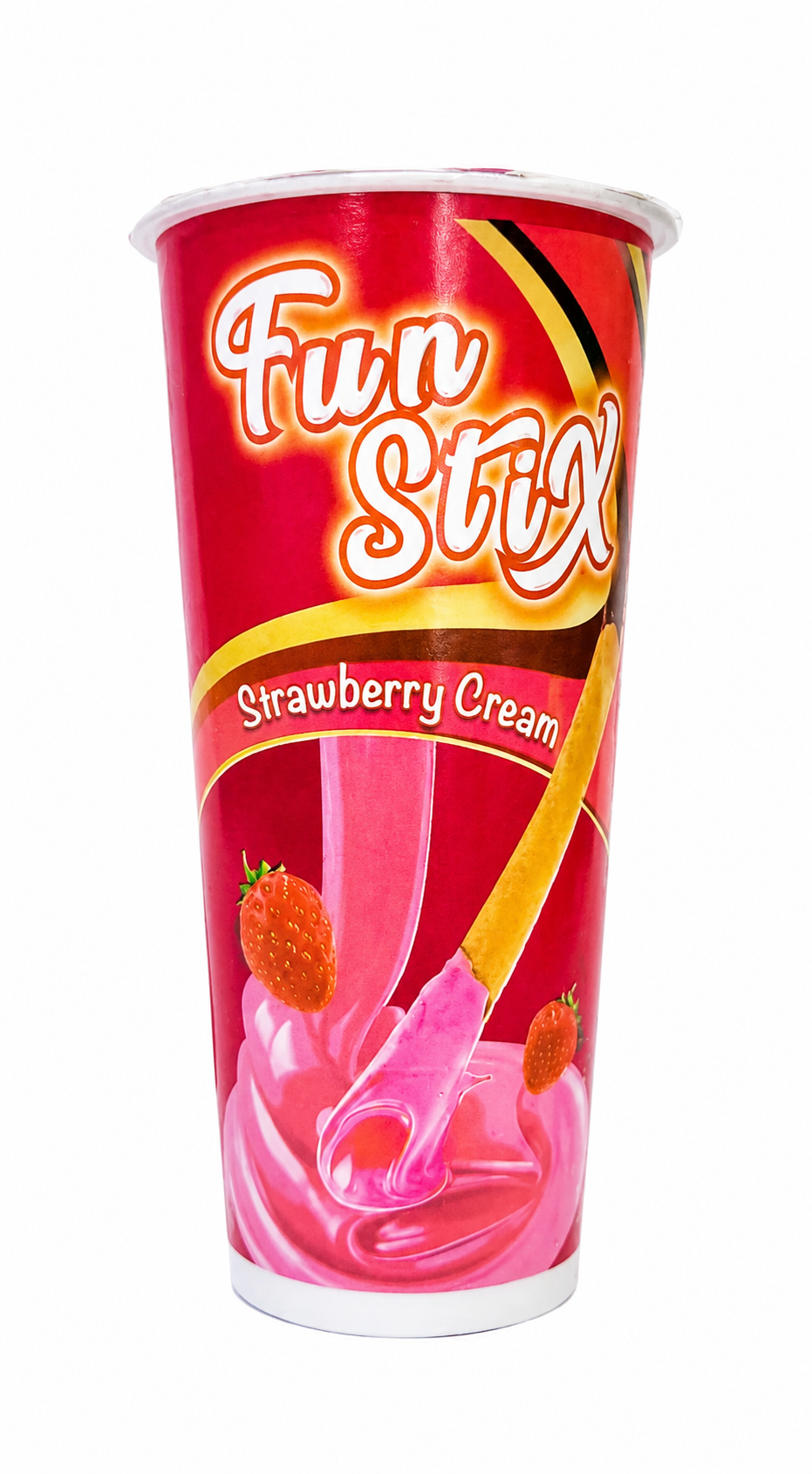 Fun Stix Strawberry Cream Wafer Sticks – Crispy & Creamy Snack 45 g
