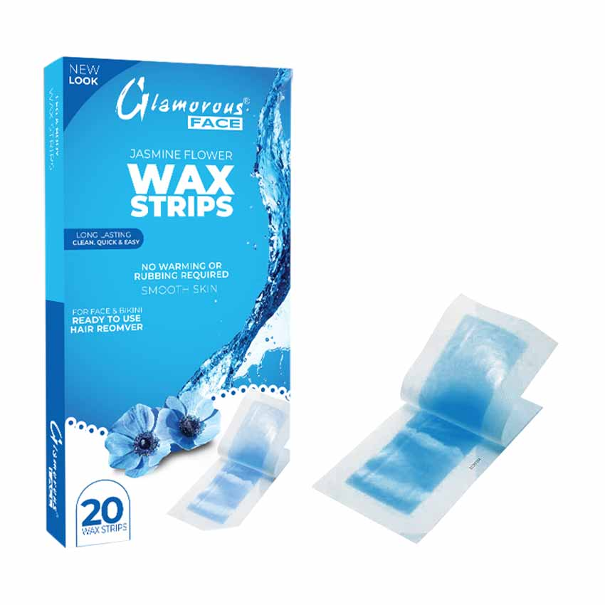 Glamorous Face Body Wax Strips 4 Flavors - Strawberry