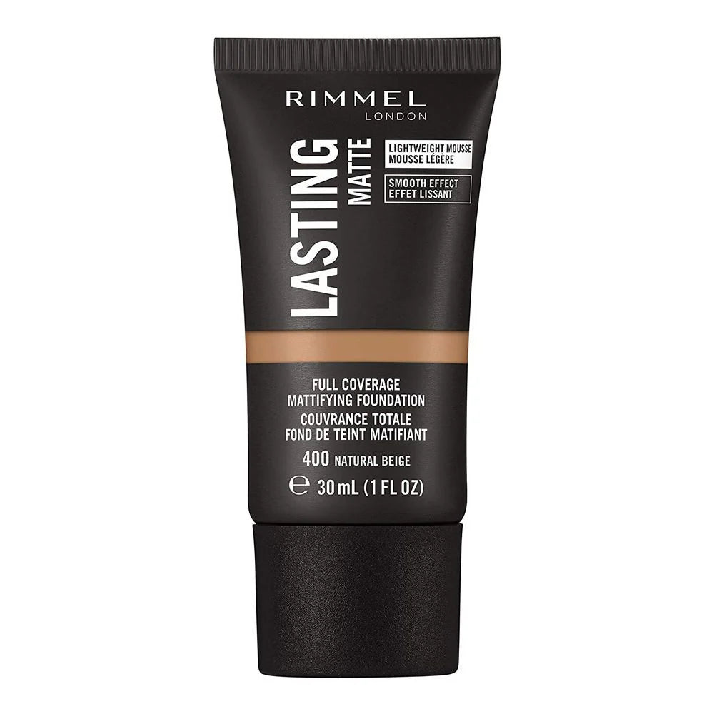 RIMMEL LASTING MATTE 400 NATURAL BEIGE FOUNDATION 30ML