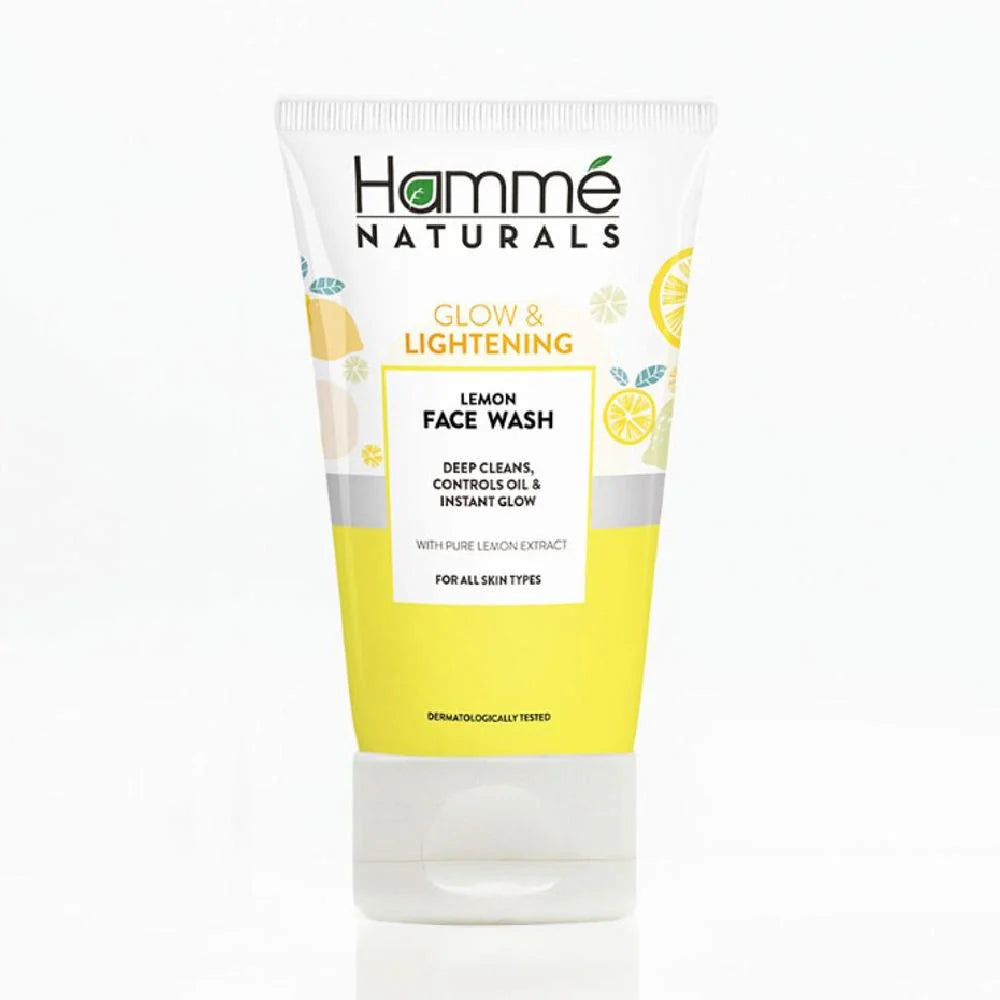 HAMME NATURALS GLOW AND LIGHTENING LEMON FACE WASH 100ML