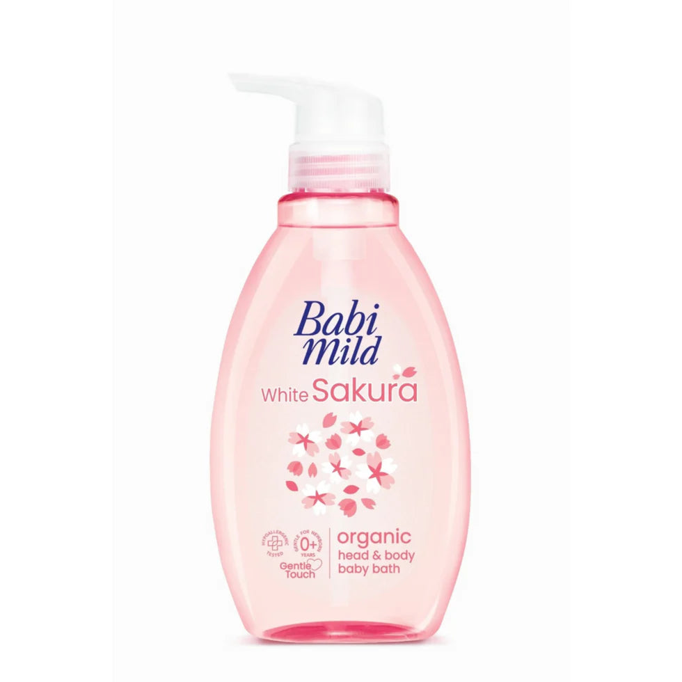 Baby Mild White Sakura Organic Head & Body Baby Bath 380 ml
