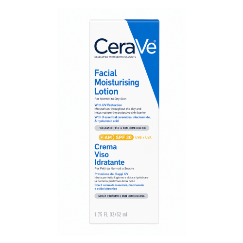 CeraVe Facial Moisturising Lotion SPF 30 52ml – Daily Face Moisturizer & Sun Protection