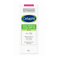 Cetaphil Daily Moisturiser SPF 50 for Sensitive Skin 50g – Daily Face Moisturizer & Sun Protection