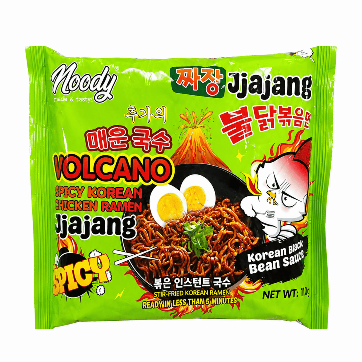 Rich black bean flavour. A spicy Korean twist. Meet Volcano Jjajang 120 g