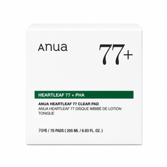 ANUA Heartleaf 77 Clear Pad – Soothing & Pore Care Toner Pads 70ct / 205ml