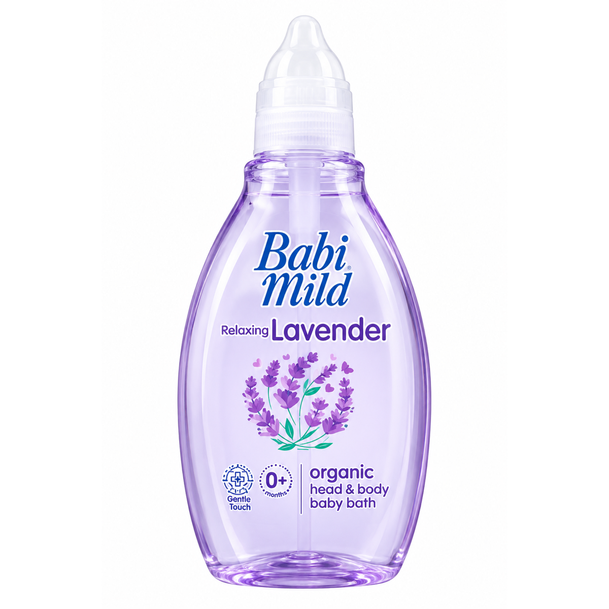 Babi Mild Relaxing Lavender Organic Head & Body Baby Bath Wash – Gentle Baby Cleanser 380ml