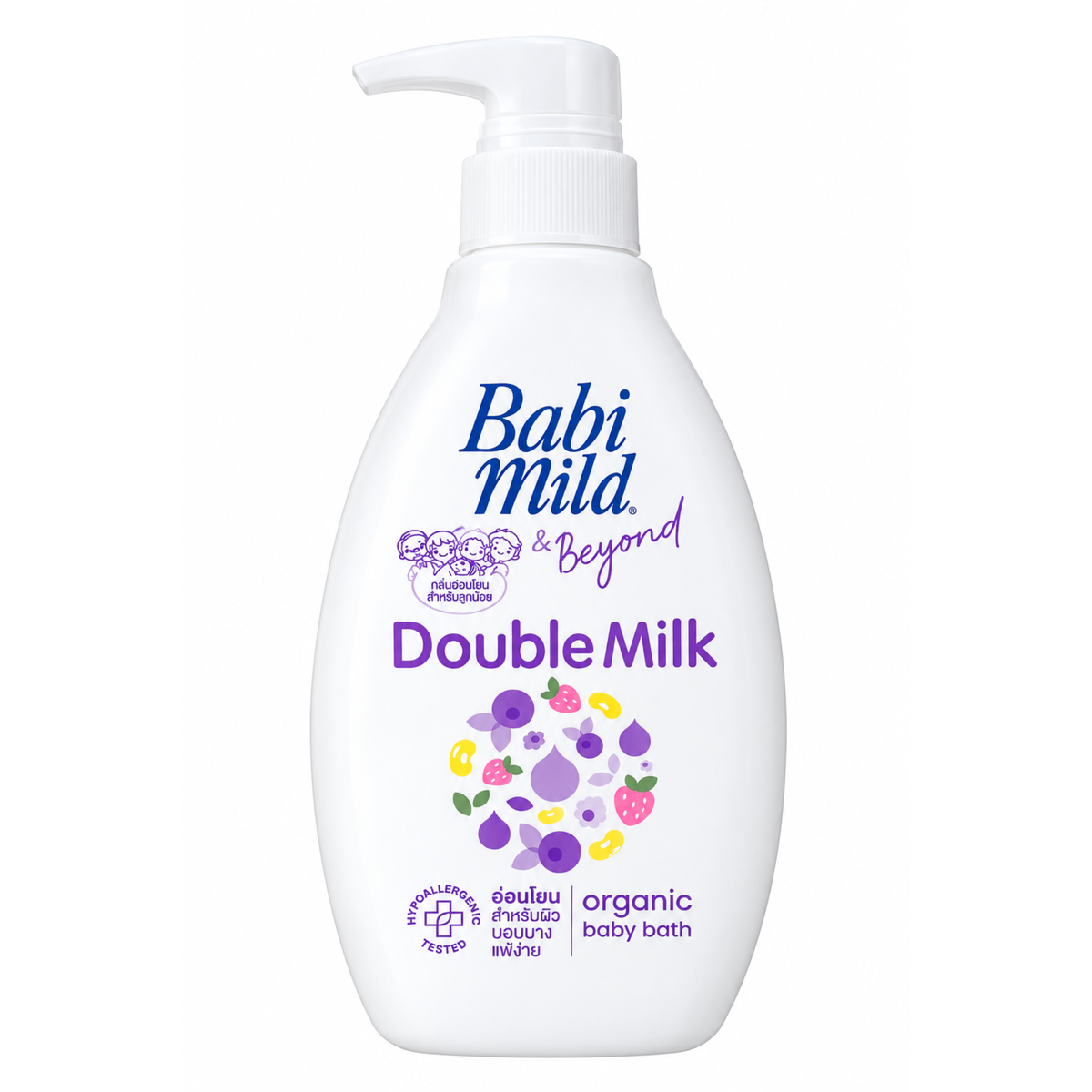 Babi Mild & Beyond Double Milk Organic Baby Bath – Hypoallergenic Gentle Baby Wash 380ml