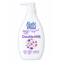 Babi Mild & Beyond Double Milk Organic Baby Bath – Hypoallergenic Gentle Baby Wash 380ml