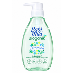 Babi Mild Bioganik Organic Head & Body Baby Bath Wash – Gentle Baby Cleanser 380ml