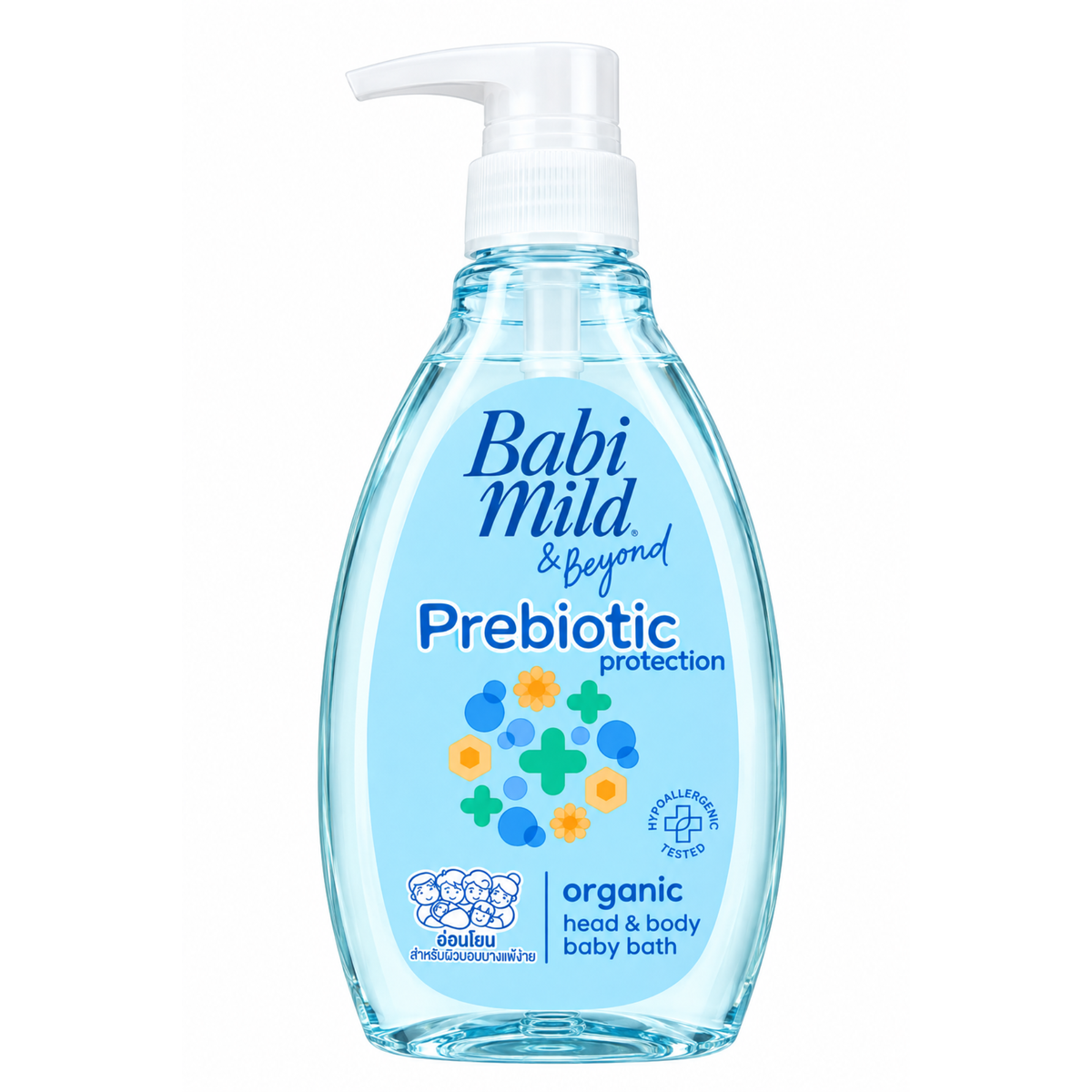Babi Mild Prebiotic Protection Organic Head & Body Baby Bath – Gentle Baby Wash 800ml