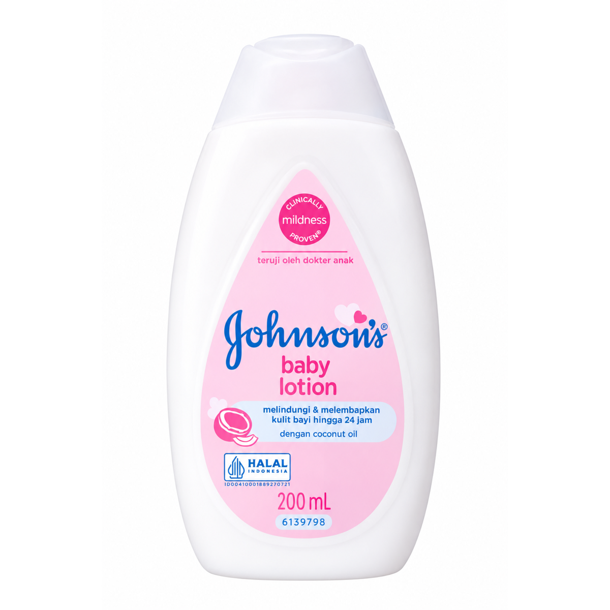 Johnson's Coconut Oil Baby Lotion – Hypoallergenic Moisturizing Baby Care 200ml