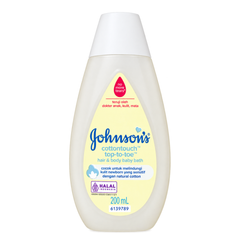 Johnson's Cottontouch Top-to-Toe Hair & Body Baby Bath – Gentle Baby Cleanser 200g