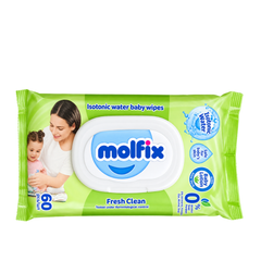 Molfix Isotonic Water Fresh Clean Baby Wipes – 60 Pcs