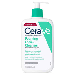 CeraVe Fragrance Free Foaming Cleanser, Normal To Oily Skin, 473ml made in france