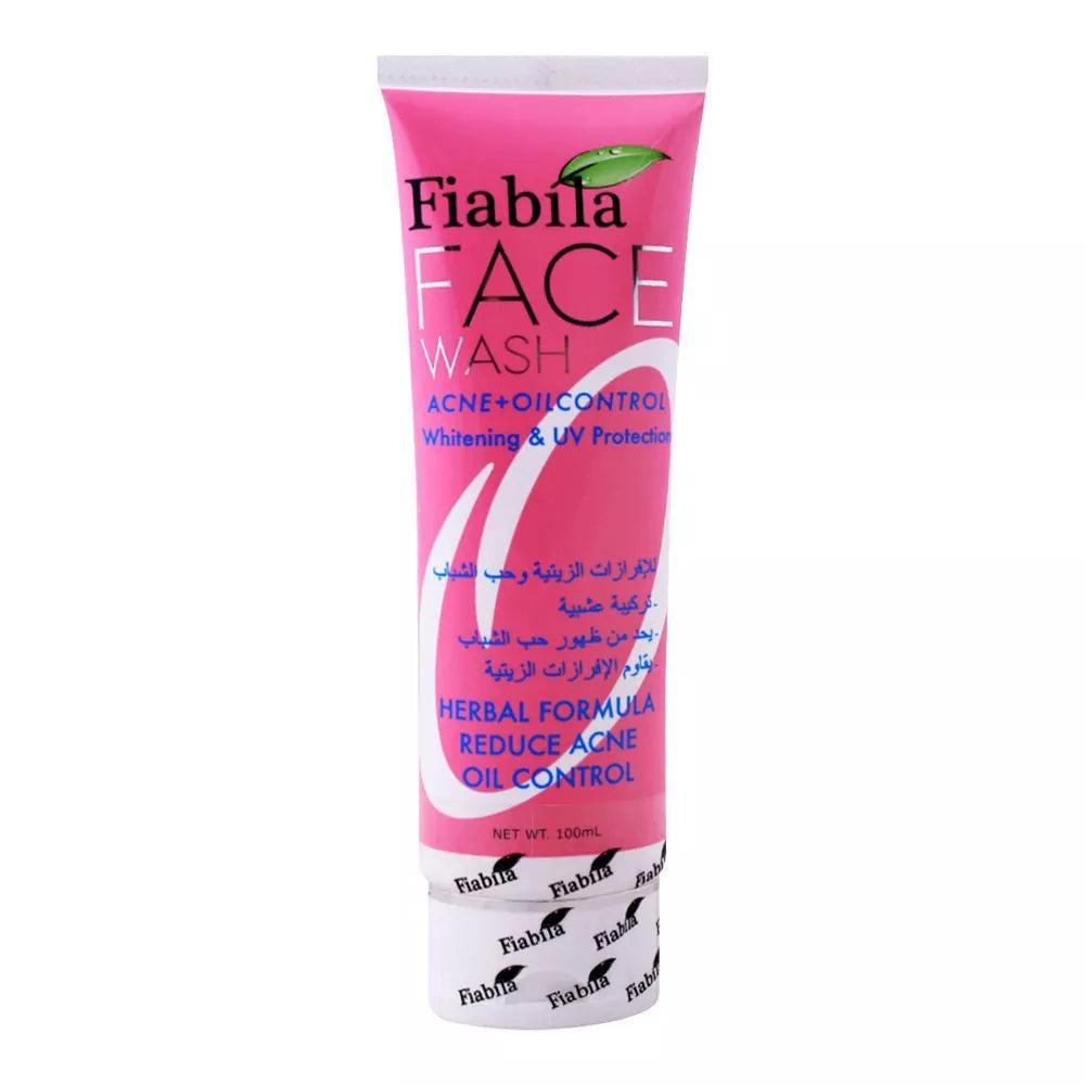 Fiabila Acne + Oil Control Face Wash, Whitening & UV Protection, 100ml