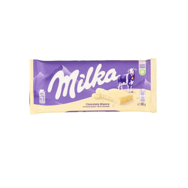 Milka White Chocolate Bar 90g