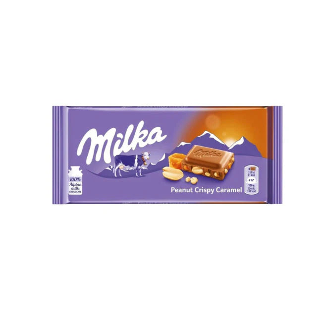 Milka Peanut & Crunchy Caramel Bar 90g