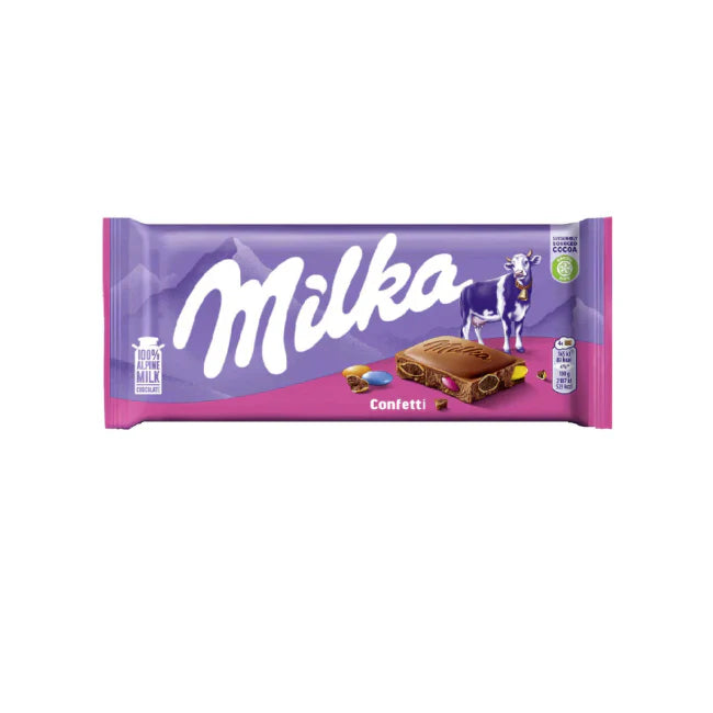 Milka Confetti Chocolate Bar 100g