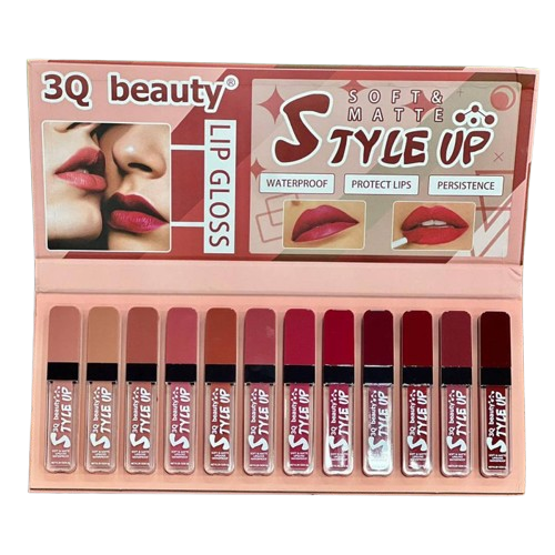 Quetee 3Q Beauty Soft And Matte Style Up Matte Lip Gloss 12Pcs Set