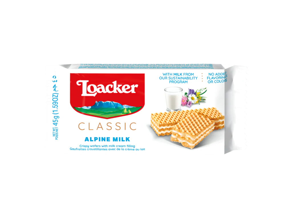 Loacker Classic Alpine Milk Wafers, 45g