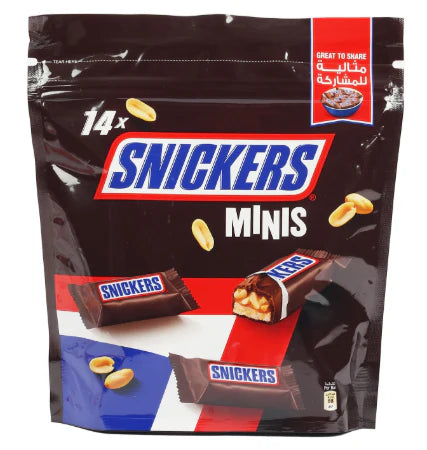 Snickers Minis Chocolate Pouch, 14 pcs, 252 g
