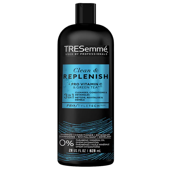 TRESemme 3 in 1 Clean & Replenish Shampoo, 828ml