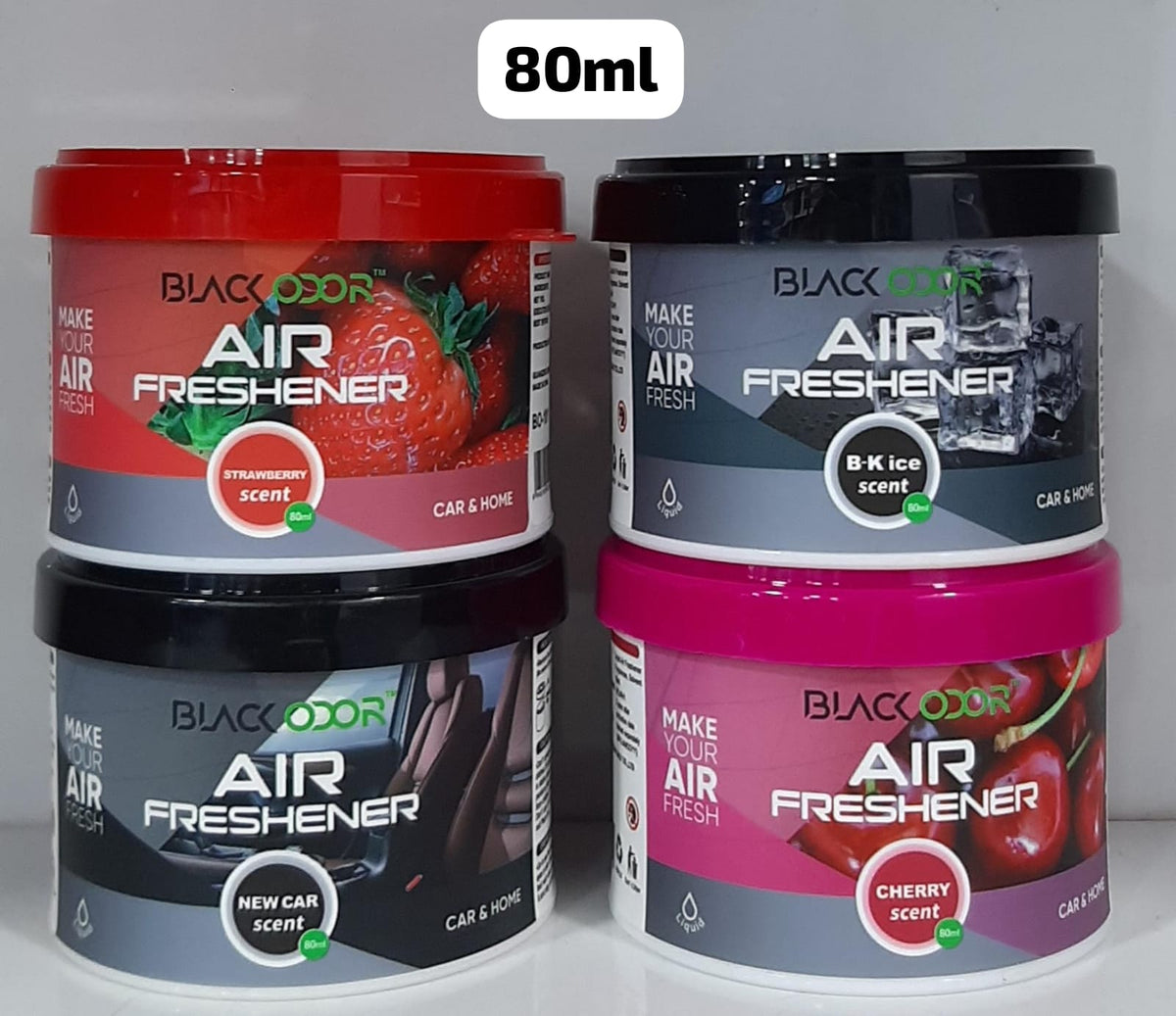 BLACK ODOR Gel Air Freshener - Black (180 gm)