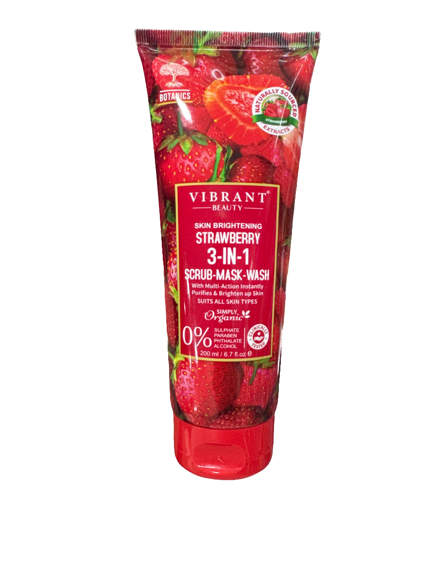 Botanics Vibrant Beauty Scrub Mask 3in1 Strawberry