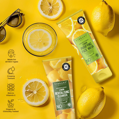 Vibrant Beauty Lemon Face Wash & Revitalizing Cleanser