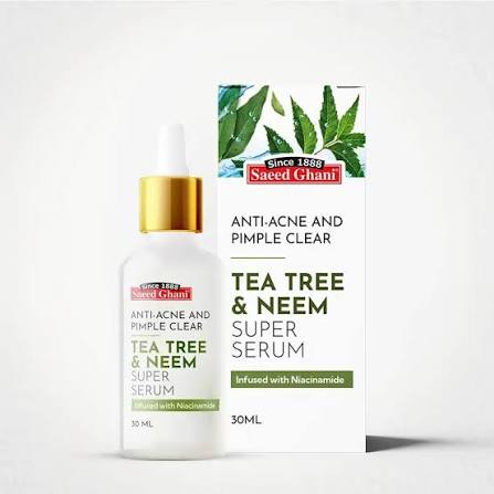 Saeed Ghani Tea Tree & Neem Anti-Acne and Pimple Clear Super Serum 30 ML