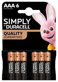 Duracell AAA Simply Duracell Alkaline Batteries 6 Pack