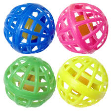 PLATZ PET SUPPLIES FUN Cat Toy Lattice Ball 4P