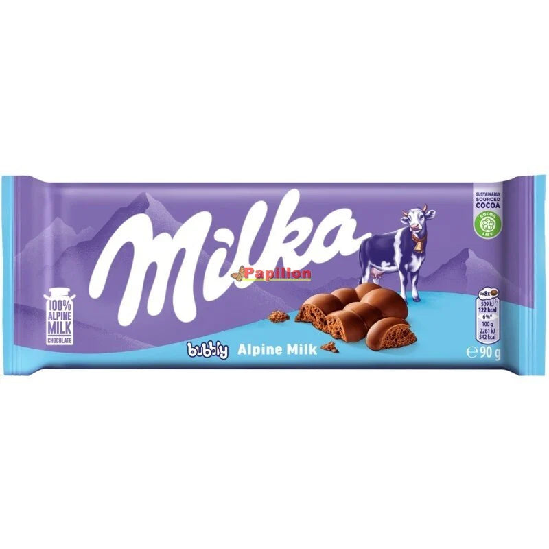 Milka Bubbly Alpine Milk Chocolate Bar 90g