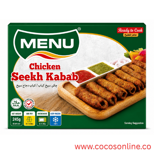 Menu Chicken Seekh Kabab 9PCS 245GM