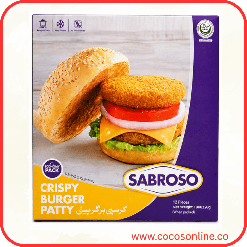 SABROSO CRISPY BURGER PATTY 12 PCS 1000 GM